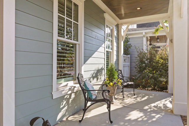 view of patio / terrace featuring a porch