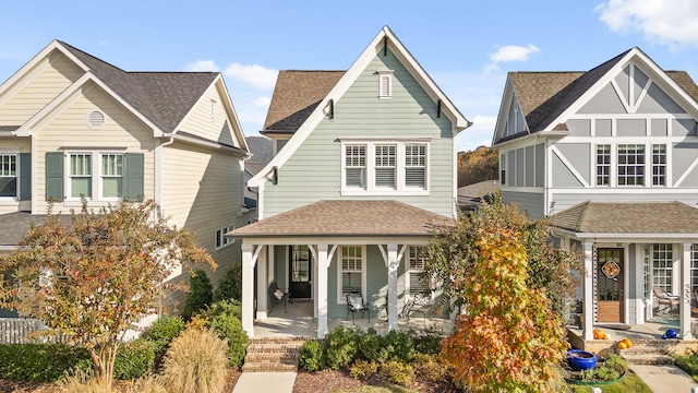 view of front of property with a porch