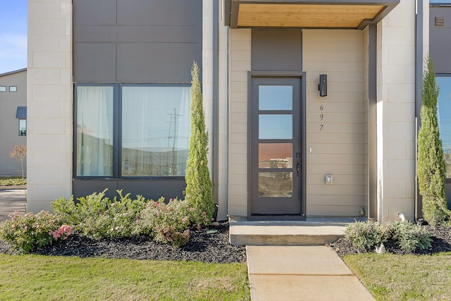 view of doorway to property