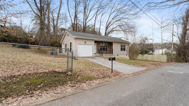 view of front of home featuring a garage