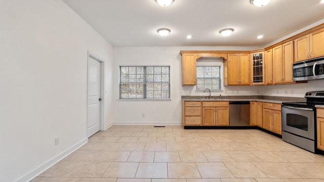 kitchen featuring stainless steel appliances and sink