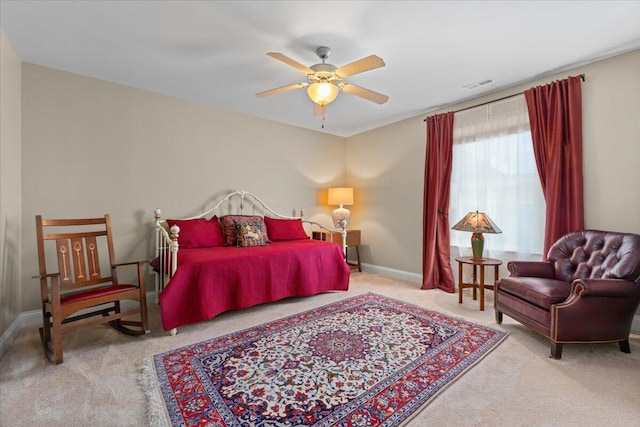4014 Hawks Way NE, Huntsville, AL 35811 - bedroom with carpet and a ceiling fan