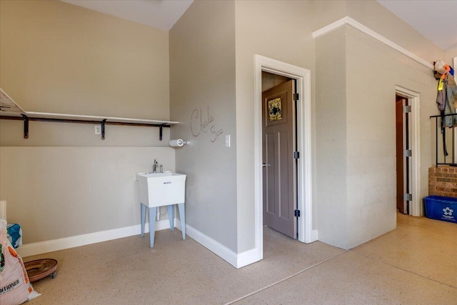 4014 Hawks Way NE, Huntsville, AL 35811 - laundry room with baseboards and a sink
