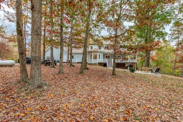 view of front of home with a patio