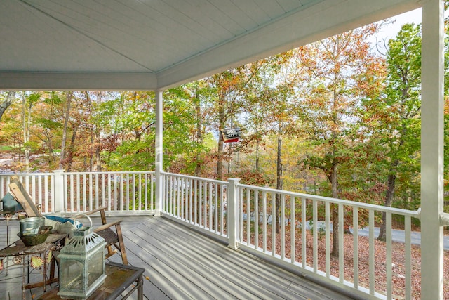 view of wooden deck