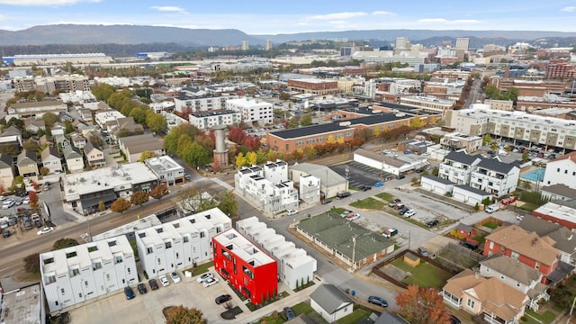 aerial view featuring a mountain view