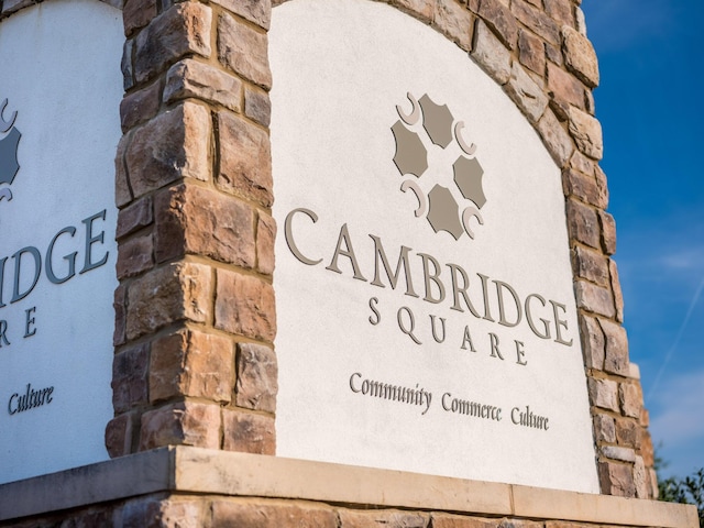 view of community sign