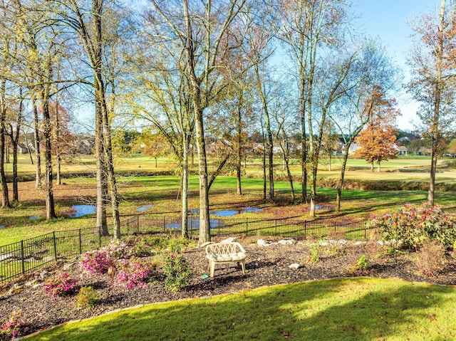 view of yard featuring a water view