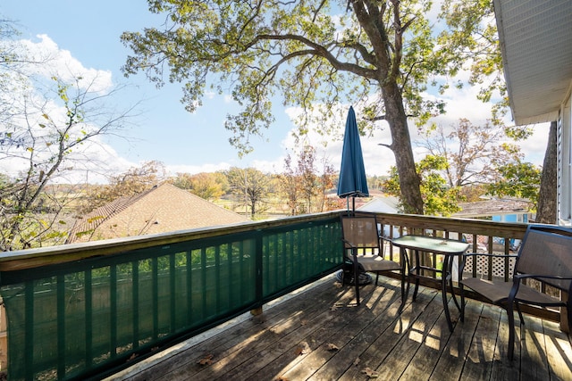 view of wooden terrace