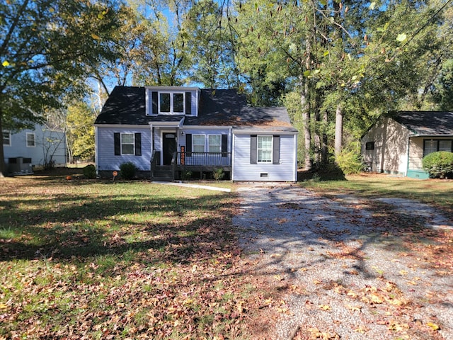 view of front of home with a front yard