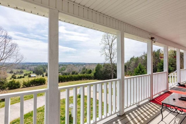 exterior space with a porch