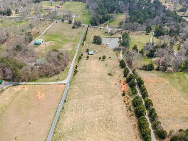 aerial view with a rural view