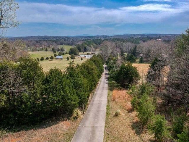 bird's eye view featuring a rural view