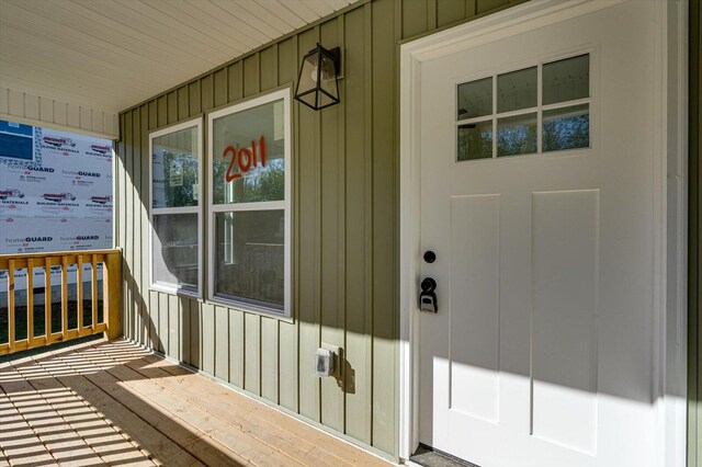 view of doorway to property