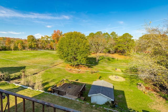 birds eye view of property featuring a rural view