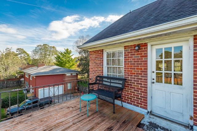 view of wooden deck