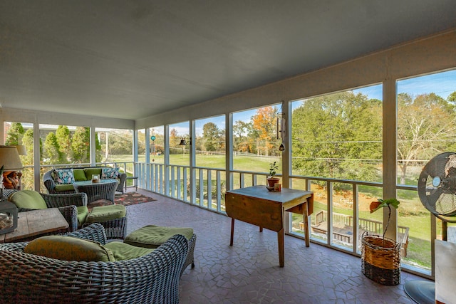 sunroom / solarium with plenty of natural light