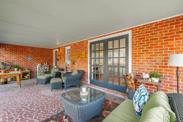 view of patio with an outdoor hangout area