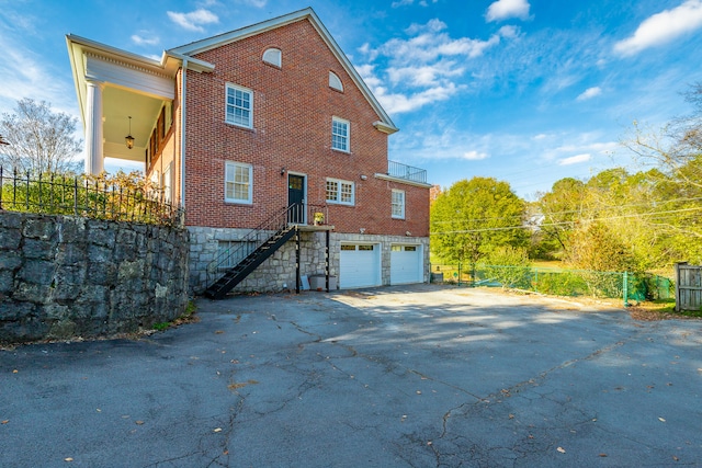 view of home's exterior featuring a garage