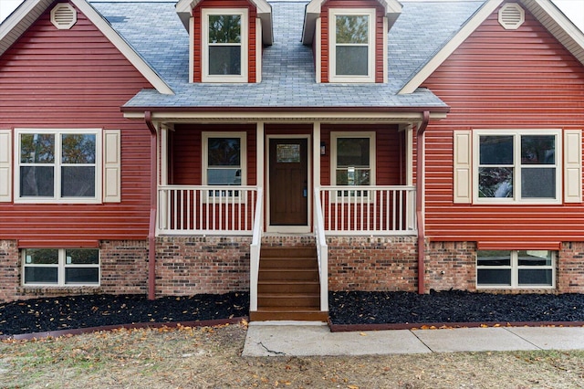 view of front of home featuring a porch