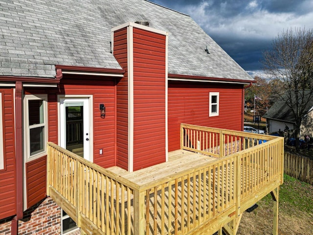 view of wooden deck