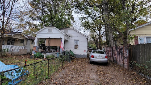 bungalow-style house featuring a porch