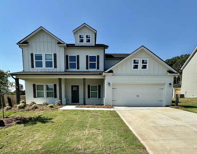 3349 Grassy Fields Ln Unit 177, Apison, TN 37302 - view of front facade featuring board and batten siding, driveway, brick siding, and a shingled roof