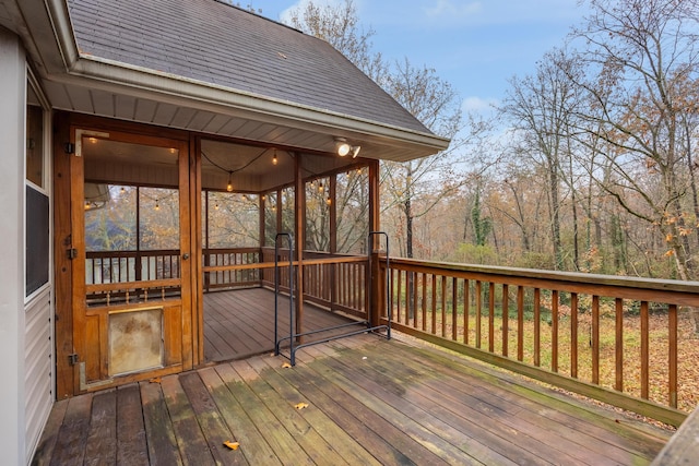 view of wooden deck