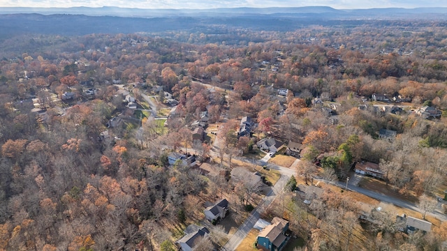 bird's eye view featuring a mountain view