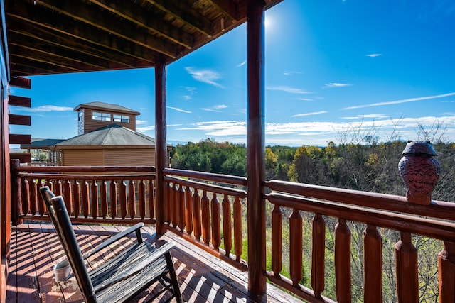 view of wooden terrace