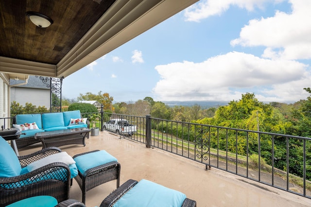 balcony featuring outdoor lounge area