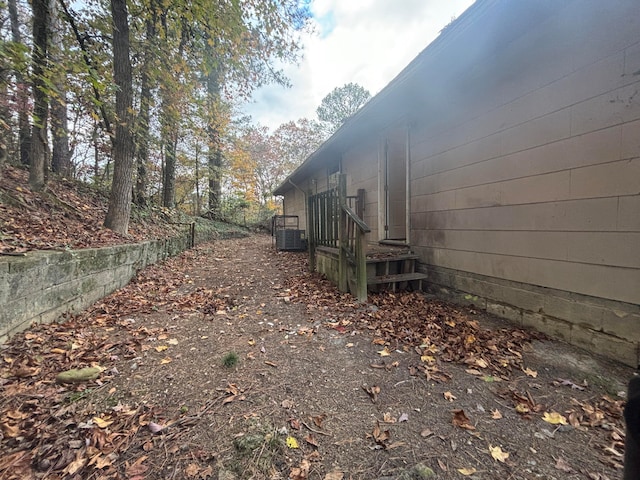 view of home's exterior with cooling unit