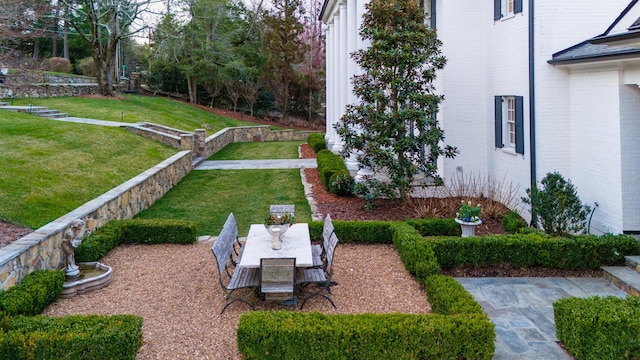 view of yard featuring a patio