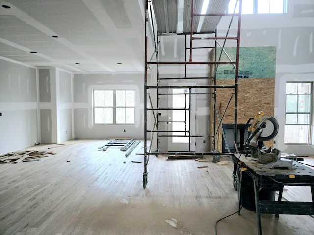 interior space featuring wood-type flooring