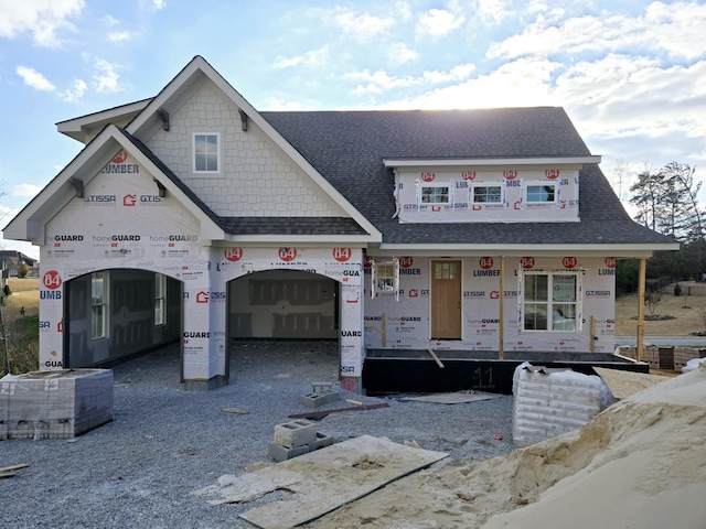 view of unfinished property