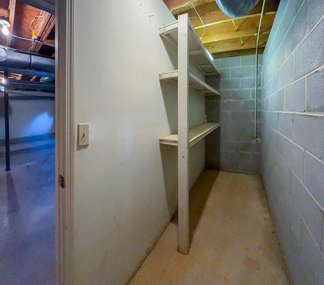 view of basement