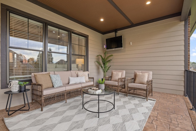 view of patio / terrace with an outdoor living space