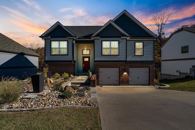 view of front of home featuring a garage