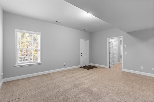 interior space with light colored carpet