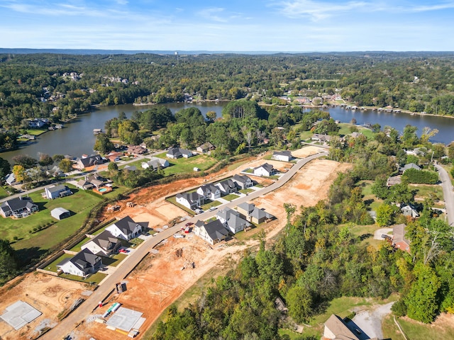 8340 Snowdrop Way, Ooltewah, TN 37363 - aerial view of property and surrounding area featuring a nearby body of water, a forest, and nearby suburban area
