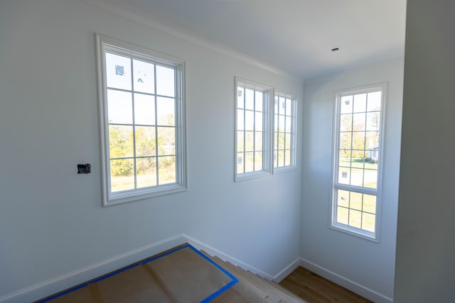 doorway to outside with hardwood / wood-style floors and a healthy amount of sunlight