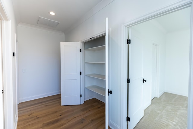 closet featuring visible vents