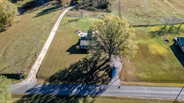 bird's eye view with a rural view