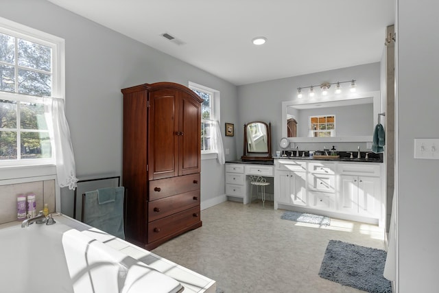 bathroom featuring vanity and a wealth of natural light