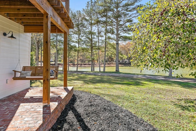 view of yard with a patio area