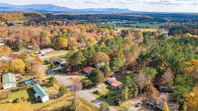 aerial view featuring a mountain view