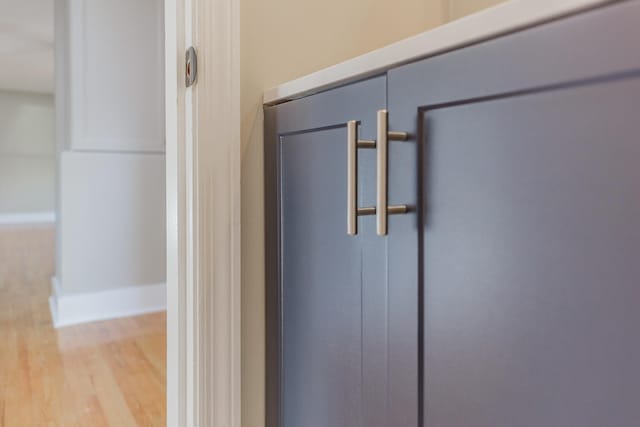 interior details with wood-type flooring