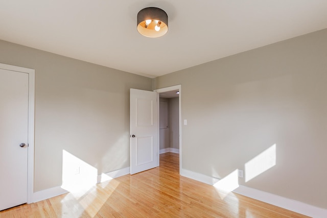 empty room featuring light hardwood / wood-style floors