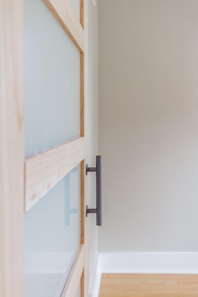 bathroom featuring hardwood / wood-style flooring