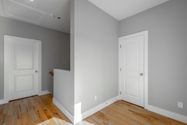 empty room featuring light hardwood / wood-style flooring